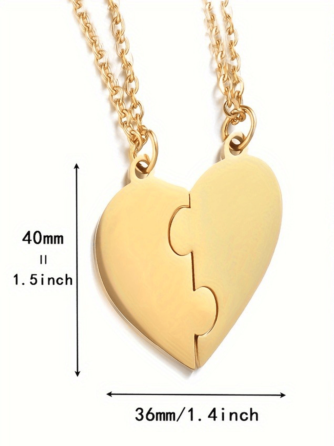 Custom Engraved Stainless Steel Puzzle Pendant